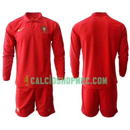 Portogallo Bambino Maglia Prima Euro 2020 Manica Lunga (+ Pantaloncini)